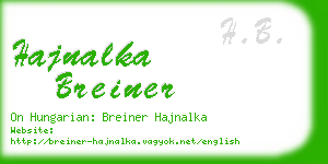 hajnalka breiner business card